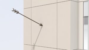 HuF-Kunst-am-Bau-Pfeil-Detail "Südpfeil" - Kunst am Bau